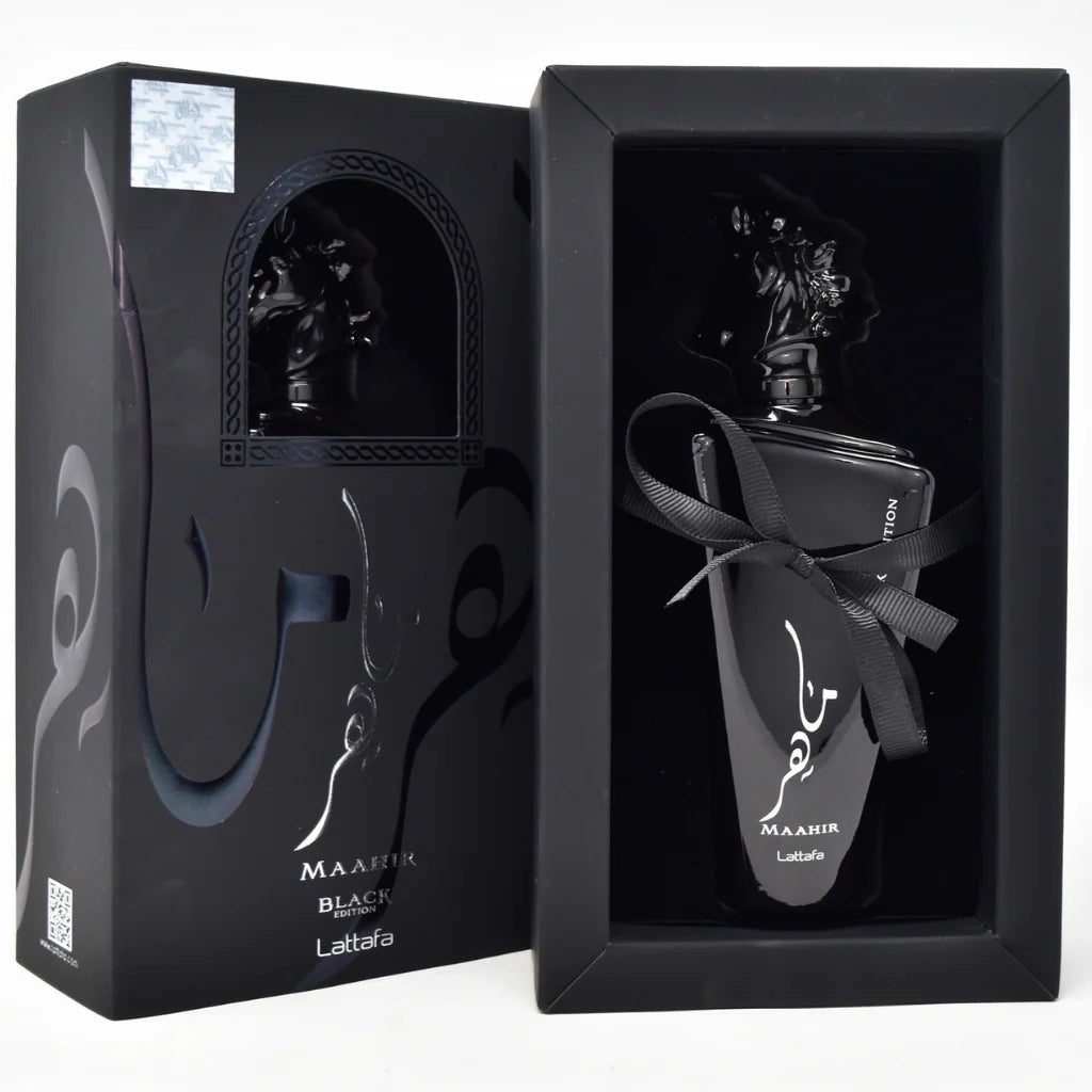 Lattafa Maahir Black Edition men Eau de Parfum 3.4 oz - Royal oud arabian